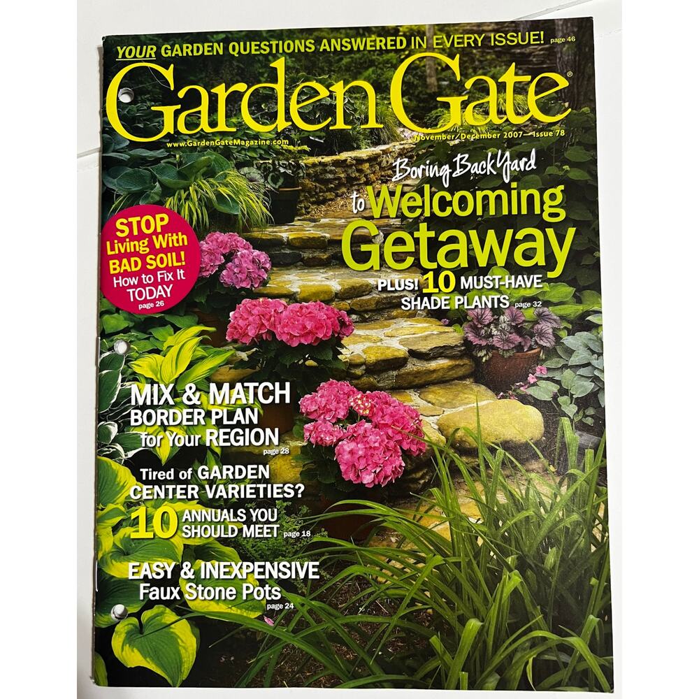 Garden Gate Gardening Back Issues November/December 2007 Issue 78